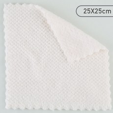菠蘿格抹布 廚房清潔 洗碗巾 高吸水 不掉毛 家用清潔布 耐用周拋 家務擦拭布 洗碗布+菠萝格花边 白色【25*25】+15条装, 1個, 菠萝格花边 白色【25*25】:15条装