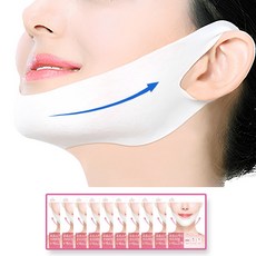 로로비 프리미엄 브이라인 리프팅 마스크팩 이중턱 팔자 주름 미백 보습 1일1팩, 1개, 10개입