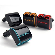 카데코 퍼즐컬러 2구소켓-접이식, 블랙(2192), 1개