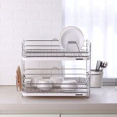 두패밀리 스텐 2단 식기건조대 특대형 국산 국내제작 백화점상품 설거지건조대 설겆이 스테인리스 가정용, 1개