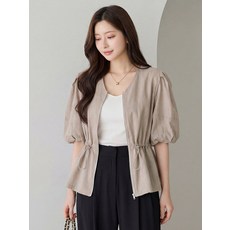 벌룬소매 브이넥 스트링 점퍼 M2605JP601B 1303021
