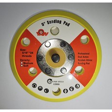 에어 샌딩기 VELCO 원형 패드 5인치, 6홀, 1개