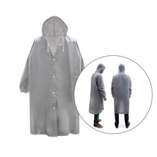 우비 두꺼운 비옷 상하의 세트 낚시 캠핑 작업용 판초, 1개, 상세페이지 참조