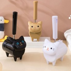 고양이 테이프 클리너 세트 보풀 털 먼지 제거 사선 롤, 고양이 돌돌이 세트(본체+리필3개), 화이트