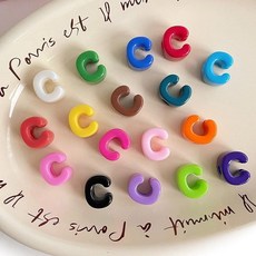 ECLATIS LiQunSw2E(넓음)t 180피스 20mm 랜덤 컬러 아크릴 레터 비즈 알파벳 루즈 스페이서 하이퀄리티 주얼리 제작용 6.3mm 구멍 포함 - 글자 C 29