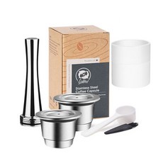 스테인레스 스틸 네스프레소 리필 가능 커피 캡슐 탬퍼 재사용 가능한 커피 포드 바리스타 에스프레소 메이커용 커피웨어 액세서리, As Picture 12