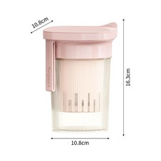 酸奶過濾杯 可拆卸透明便攜, 粉色 含3片濾布, 1個