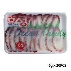 삼둥이수산 초밥용 문어 6gX20 8gX20 초문어 슬라이스