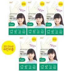 보아스 라텍스 메디장갑 10~14세 어린이용, 5개-