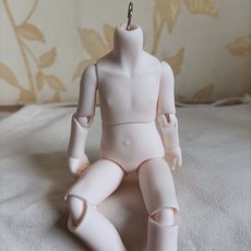 BJD娃娃素體 樹脂材質 S勾可動關節 六分素體 白肌粉普, 1個, 6分大赤,M白