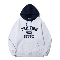 브랜드정품 트릴리온 TRILLION 컬러 배색 1992 그래픽 후드 (MELANGE GRAY) 225808