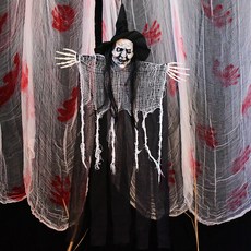 Hyades 할로윈 해골장식 무당 천장걸이 파티소품, 화이트 무광 스타일