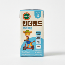 베지밀 유아용 뉴 킨더랜드 프리미엄3 미드 두유 190ml, 48개