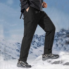 남성 겨울 방한 팬츠 오토바이 작업복 밴딩 일자 방한바지