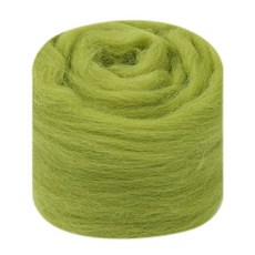 戳戳樂羊毛氈材料包，長纖維70S羊毛氈，多色羊毛條，DIY天竺鼠車車手作材料, 3豆綠【10g/每包】, 1個