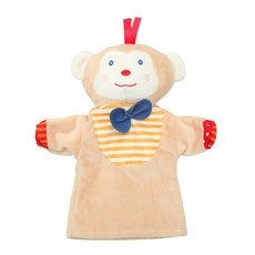 BBSKY 卡通動物造型手偶 嬰幼兒早教互動玩具, 1個, 小猴 手偶
