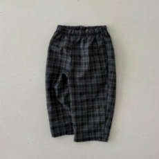 라라랜드 남아바지 슬랙스 돌 유아 겨울 체크 세미와이드 일자핏 팬츠
