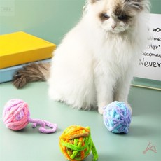 푸른봄 고양이 털실공 장난감 고양이놀이방법