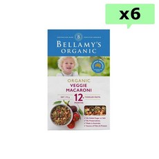 벨라미스 오가닉 베지 마카로니 175g 6개 (호주배송) Bellamy's Organic Veggie Macaroni