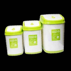 푸시 사각 플라스틱 휴지통 쓰레기통 센서휴지통