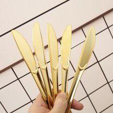 一次性紙碗 燙金加厚 生日派對小吃碗, 金色刀10個, 1個