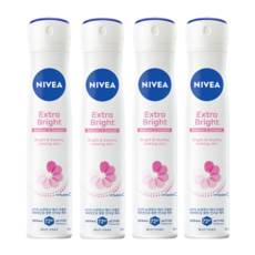 니베아 데오드란트 스프레이 엑스트라 브라이트 200ml 4개