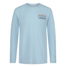 Billabong 남아용 루즈핏 긴소매 래쉬가드 서핑 셔츠 UPF 50+ 자외선 차단 미스트 블루