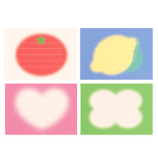 [무해해] 비점착 감성 메모지 대용량, 1개, 200매, 4종