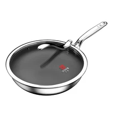 SANHO 三禾不沾炒鍋，導熱迅速，輕巧易用，適用多種爐具, 銀灰色, 1箱, 32cm鍋具