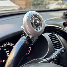 360도 자동차 핸들 봉 회전형 차량 실버 조작, 상세페이지 참조