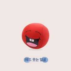 대형 샌드백 동물 캐릭터 유아용 소프트 펀치백 놀이 장난감, 1개, 레드 스마일리 페이스