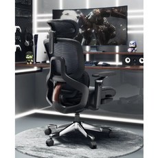 佑客YOKA魔毯頭等艙超大皮革腳踏椅：專利撐腰、360度旋轉扶手、可後躺午休人體工學電競椅, 星夜黑