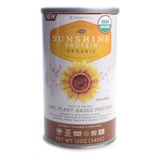 SUNSHINE PROTEIN 植物性蛋白奶昔沖泡粉 巧克力口味 無麩質, 巧克力, 340克