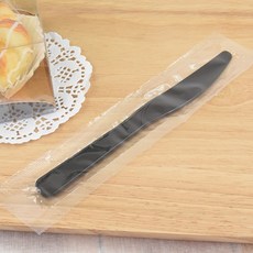 일회용 나이프 검정 벌크포장_1박스(2 000개) _베이커리칼_플라스틱나이프, 일회용 나이프 검정 개별포장 1봉, 100개
