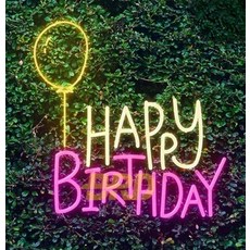 케이크 led 간판 램프 조명 파티 생일 네온사인 입체 칼라 생일파티 미니촛불, H. 다채로운 해피벌스데이
