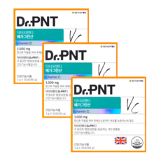 닥터피엔티 메가그린산 고용량 비타민C 3000mg X 30포 3개입, 90g, 3개