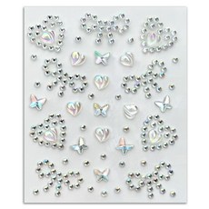 다락301 스티커 페이스 반짝이 페스티벌 파티 워터밤 메이크업 큐빅 얼굴스티커, 1개, 05 리본하트