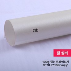 컬러 트레이싱지 트레싱지 용지 다꾸 스크랩북 공예, 1개, 풀오픈 78x109cm 펄실버 2장