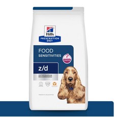 【Hills 希爾思處方】z/d 食物皮膚敏感護理 原顆粒 狗處方 狗飼料 水解蛋白, 7.98kg, 1個, 皮膚/毛髮改善