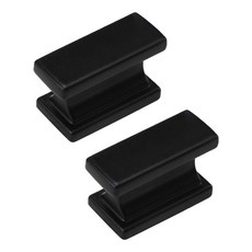2PCS 사각형 캐비닛 도어 교체 가구 옷장 은색 핸들 손잡이 서랍 하드웨어 금속 검정, 2Pcs 1