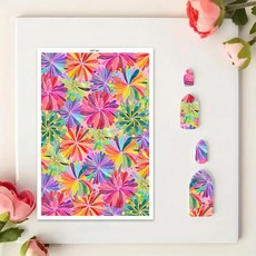 꽃대리석 패턴 폴리머 클레이 수채화 전사지 조각 인쇄 모델링 종이 세라믹 공예 도자기 만들기 도구, 08 MT740