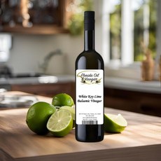 플로리다 오일 & 식초 화이트 키 라임 발사믹 상쾌한 시트러스 드레싱 미식 요리 천연 향미 증진제 12.6온스(375ml), 1개, 375ml