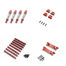 MN78 MN300 원격 제어 자동차 금속 수정 액세서리 유압 장치 브래킷 연결 막대 스티어링, 03 빨간색