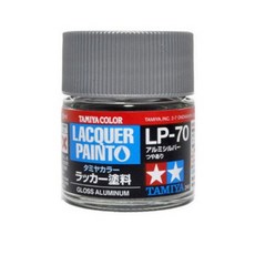 타미야 락카 병도료 LP-70 글로스 알루미늄 - 도색, 1개