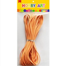 인조가죽끈 주황 스웨이드 롤 10줄, 약 두께 3mm 길이 92cm 1롤