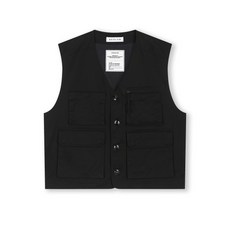 BESLOW MILITARY ZIP-UP VEST BLACK 24SSMIZUVEBL 400135