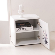 수납 협탁 오픈형 서랍 다용도 수납 협탁 침실 침대 거실 단미니장 선반장 미니장 도어형 소형 2단, 양