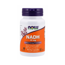 NOW Foods NADH 10mg能量補充素食膠囊, 60顆, 1罐