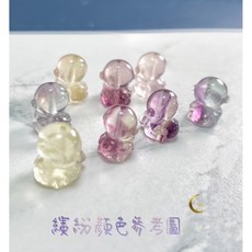 七彩螢石月球太空人手串 高約1.4cm (m21隨機出貨), 1個