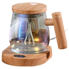 楓木紋電動攪拌杯，一鍵啟動，輕巧便攜，安全材質，輕鬆享受新鮮飲品, 楓木紋暖杯墊